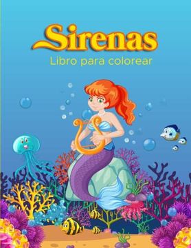 portada Sirenas Libro Para Colorear: Libro de Actividades Para Niños