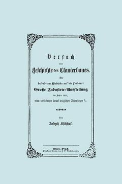 portada Versuch einer Geschichte des Clavierbaues. (Faksimile 1853). (German Edition)