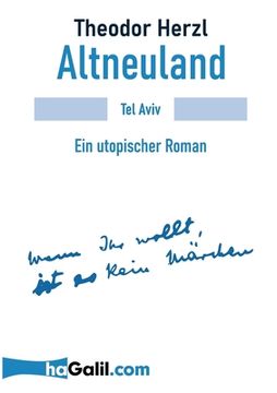 portada Altneuland (en Alemán)