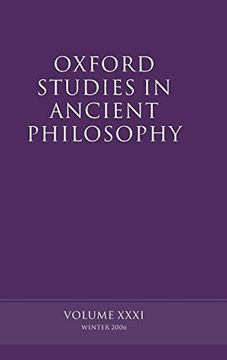portada Oxford Studies in Ancient Philosophy: Volume 31 (en Inglés)