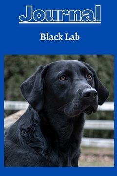 portada Black lab dog Journal series 1 with a cobalt blue background (en Inglés)