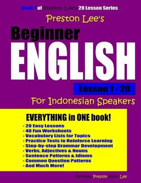 portada Preston Lee's Beginner English Lesson 1 - 20 For Indonesian Speakers (en Inglés)