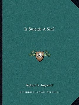 portada is suicide a sin? (en Inglés)