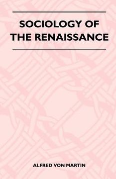 portada sociology of the renaissance (en Inglés)