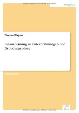portada Finanzplanung in Unternehmungen der Gründungsphase (German Edition)
