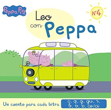 portada Un Cuento Para Cada Letra: C, q, g, gu, r (Sonido Suave), b, v, z, Ce-Ci (Leo con Peppa pig 4)