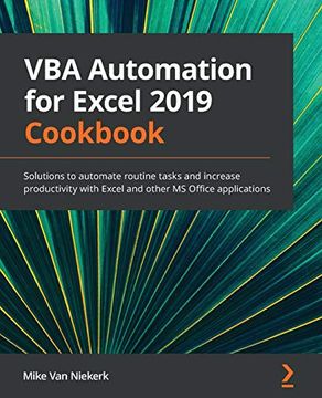 portada Vba Automation for Excel 2019 Cookbook: Solutions to Automate Routine Tasks and Increase Productivity With Excel and Other ms Office Applications (en Inglés)