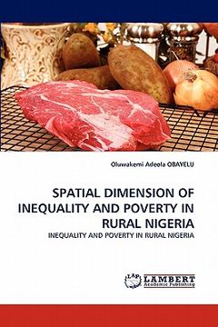 portada spatial dimension of inequality and poverty in rural nigeria (en Inglés)