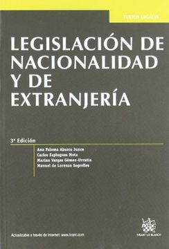 portada Legislación de nacionalidad y extranjería 3ª Edición 2012