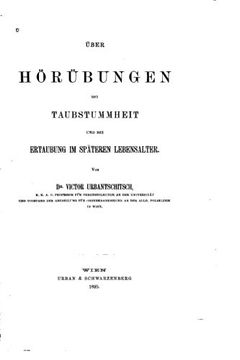 portada Über Hörübungen bei Taubstummheit und bei Ertaubung im späteren Lebensalter (German Edition)