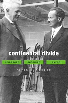 portada continental divide: heidegger, cassirer, davos (en Inglés)