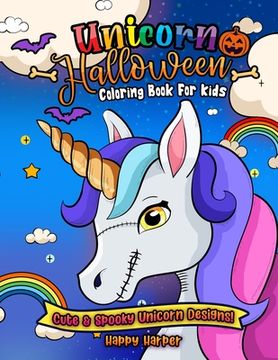 portada Unicorn Halloween Coloring Book (en Inglés)