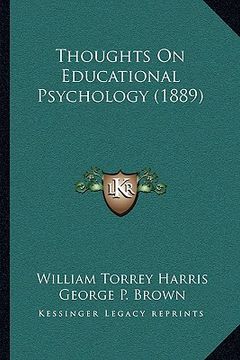 portada thoughts on educational psychology (1889) (en Inglés)