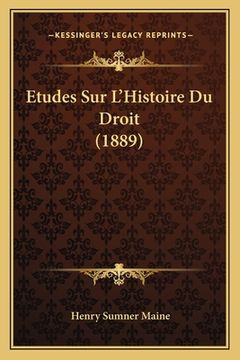 portada Etudes Sur L'Histoire Du Droit (1889) (en Francés)