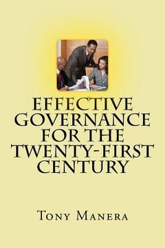 portada Effective Governance For The Twenty-First Century (en Inglés)