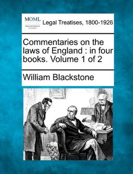 portada commentaries on the laws of england: in four books. volume 1 of 2