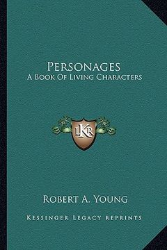 portada personages: a book of living characters a book of living characters (en Inglés)