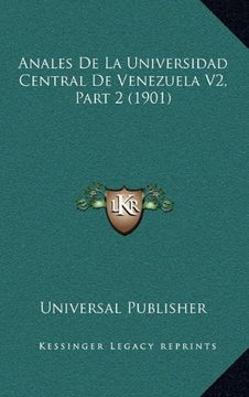 portada Anales de la Universidad Central de Venezuela v2, Part 2 (1901) (in Spanish)