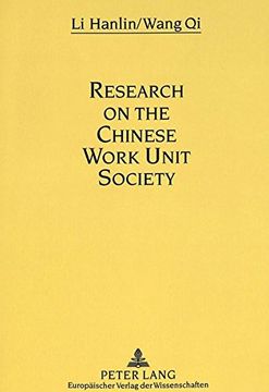 portada research on the chinese work unit society (en Inglés)