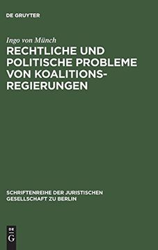 portada Rechtliche und Politische Probleme von Koalitionsregierungen (in German)