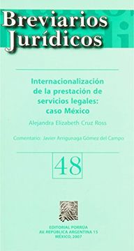 portada internacionalizacion de la prestacion de servicios legales caso mexico