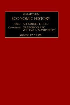 portada research in economic history: vol 19 (en Inglés)