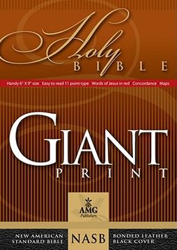 portada Giant Print Handy-Size Reference Bible: Nasb 1977 Edition (Amg Giant Print Handy-Size Bibles) (in English)