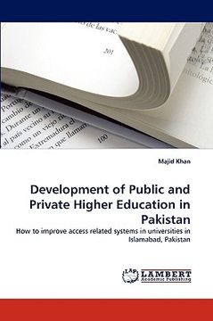 portada development of public and private higher education in pakistan (en Inglés)