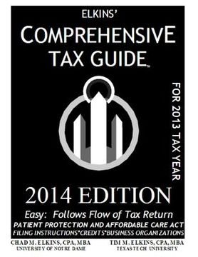 portada Elkins' Comprehensive Tax Guide - 2014 Edition (en Inglés)