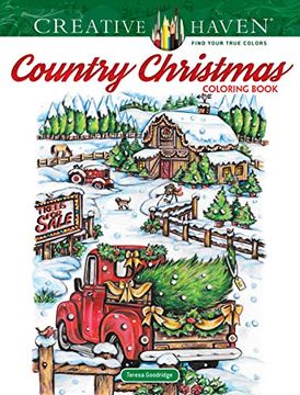 portada Creative Haven Country Christmas Coloring Book (Creative Haven Coloring Books) (en Inglés)