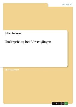portada Underpricing bei Börsengängen (en Alemán)