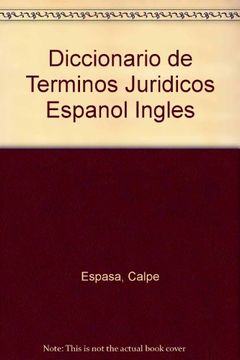 portada Diccionario de Terminos Juridico Español - Ingles / English - Spanish
