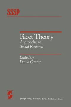 portada facet theory: approaches to social research (en Inglés)