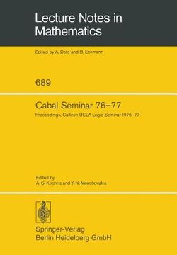 portada cabal seminar 76-77: proceedings. caltech-ucla logic seminar 1976-77 (en Inglés)