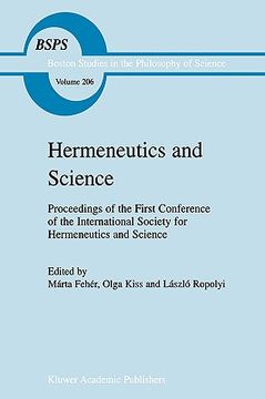 portada hermeneutics and science (en Inglés)