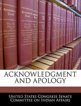 portada acknowledgment and apology (in English)