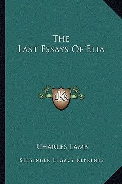 portada the last essays of elia