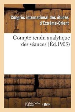 portada Compte Rendu Analytique Des Séances (en Francés)