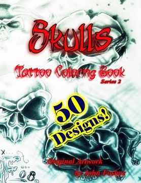 portada Skulls Tattoo Coloring Book (in English)