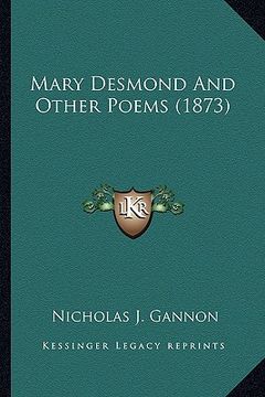 portada mary desmond and other poems (1873) (en Inglés)