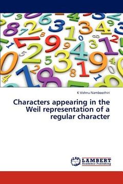 portada characters appearing in the weil representation of a regular character (en Inglés)
