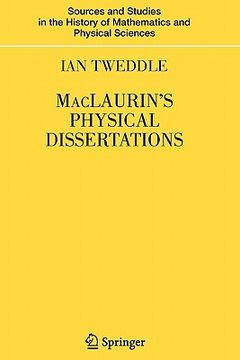 portada maclaurin's physical dissertations (en Inglés)