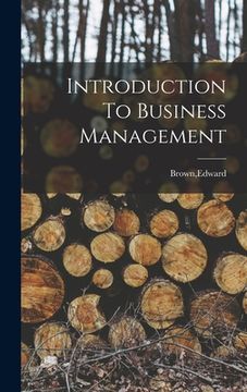 portada Introduction To Business Management (en Inglés)