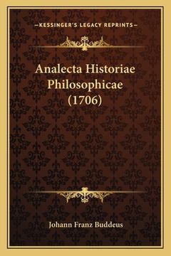 portada Analecta Historiae Philosophicae (1706) (en Latin)