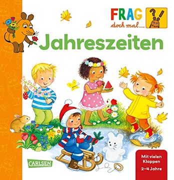 portada Frag Doch mal. Die Maus: Jahreszeiten: Erstes Sachwissen | Frühling, Sommer, Herbst und Winter - Pappbilderbuch mit Klappen ab 2 Jahren (in German)