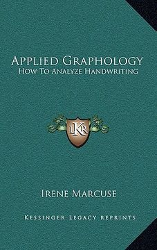 portada applied graphology: how to analyze handwriting (en Inglés)