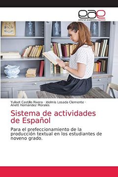 portada Sistema de Actividades de Español: Para el Prefeccionamiento de la Producción Textual en los Estudiantes de Noveno Grado.