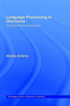 portada language processing in discourse: a key to felicitous translation (in English)