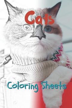 portada Cat Coloring Sheets: 30 Cat Drawings, Coloring Sheets Adults Relaxation, Coloring Book for Kids, for Girls, Volume 9