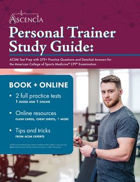 portada Personal Trainer Study Guide: ACSM Test Prep with 275+ Practice Questions and Detailed Answers for the American College of Sports Medicine CPT Exami (en Inglés)